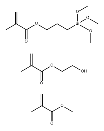 2-Propenoic acid,2-methyl,2-hydroxyethyl ester,polymer with ethenyl acetateand 3-(trimethoxysilyl)propyl 2-methyl propenoate Struktur