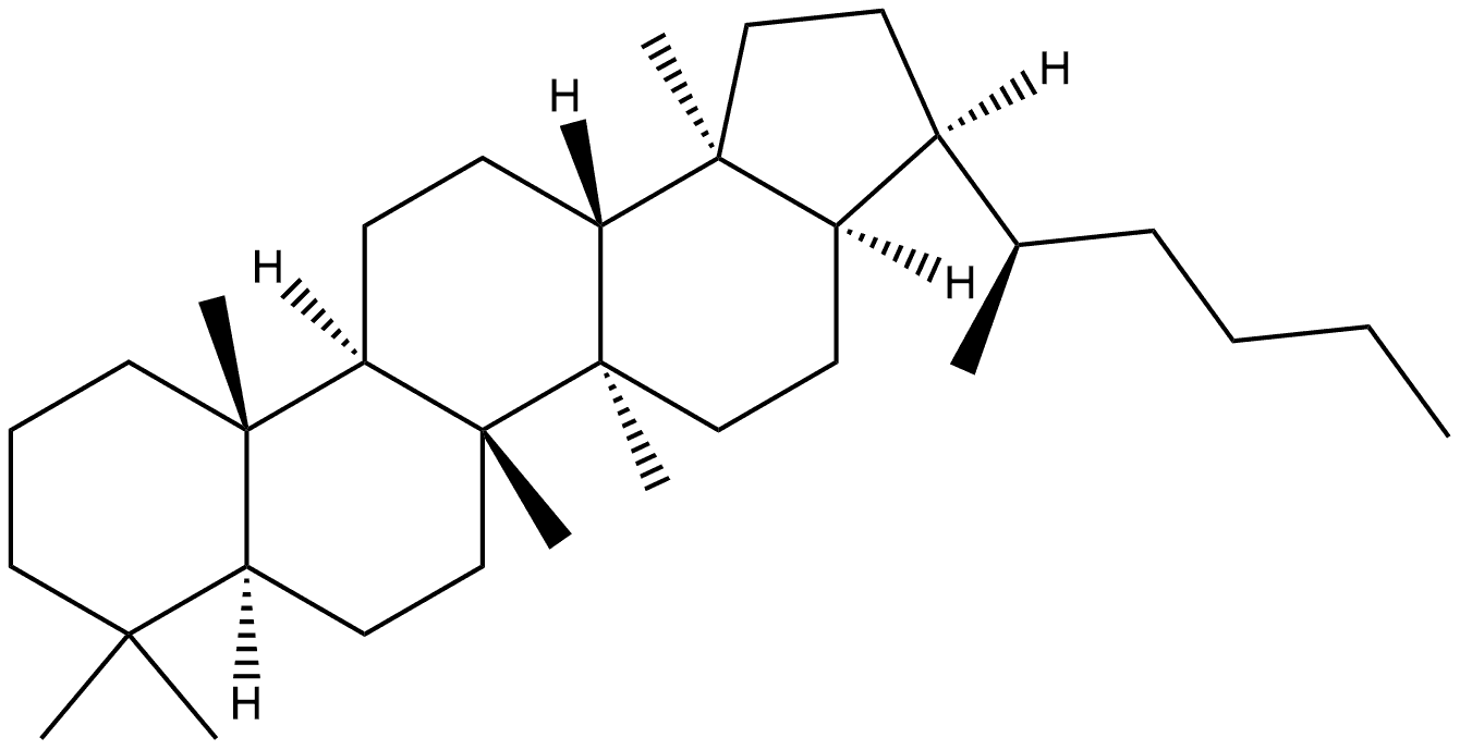 17α(H),21α(H)-(22R)-Trishomohopane Struktur