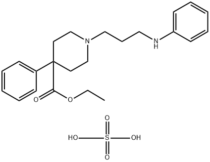 Piminodine sulfate Struktur