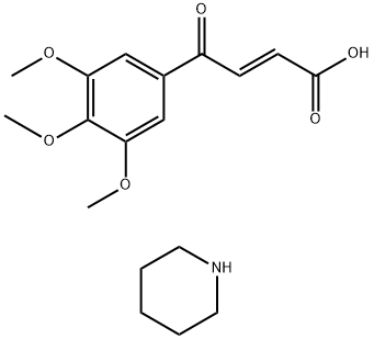 2-Butenoic acid, 4-oxo-4-(3,4,5-trimethoxyphenyl)-, (E)-, compd. with  piperidine (1:1) Struktur