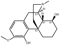 3-Methoxy-17-methylmorphinan-4,8β-diol Struktur