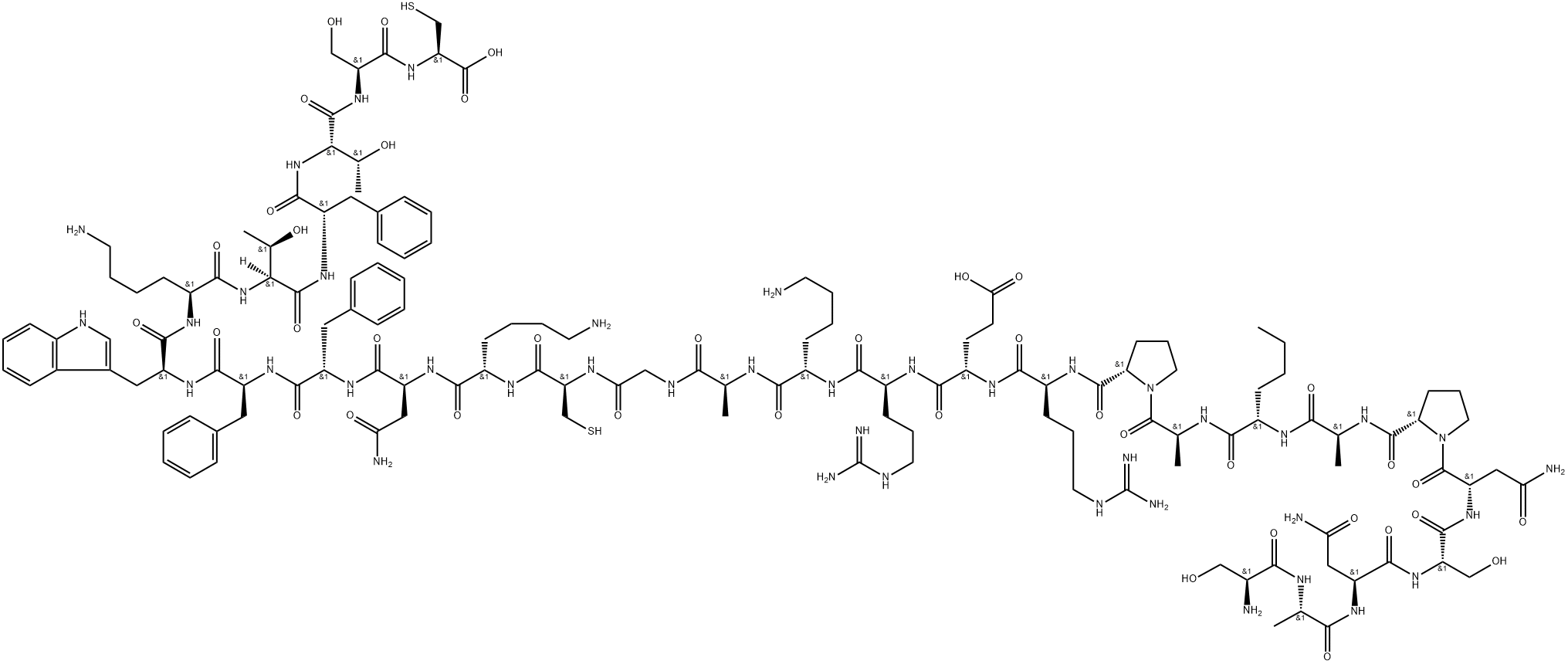 somatostatin 28, Nle(8)- Struktur