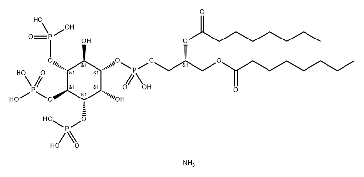 1,2-dioctanoyl-sn-glycero-3-phospho-(1'-Myo-inositol-3',4',5'-trisphosphate) (aMMoniuM salt) Struktur