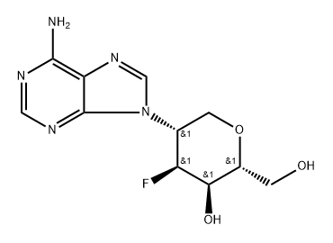 D-Altritol, 2-(6-amino-9H-purin-9-yl)-1,5-anhydro-2,3-dideoxy-3-fluoro- Struktur