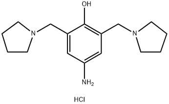 Phenol, 4-amino-2,6-bis(1-pyrrolidinylmethyl)-, hydrochloride (1:) Struktur