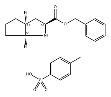 Cyclopenta[b]pyrrole-2-carboxylic acid, octahydro-, (2S,3aS,6aS)-, phenylmethyl ester, 4-methylbenzenesulfonate (1:1)