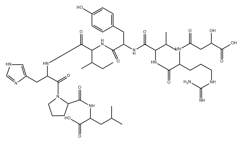 angiotensin II, 1-malyl-Leu(8)- Struktur