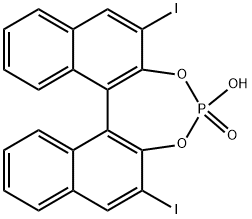 Dinaphtho[2,1-d:1'',2''-f][1,3,2]dioxaphosphepin, 4-hydroxy-2,6-diiodo-, 4-oxide, (11bR)- (9CI) Struktur