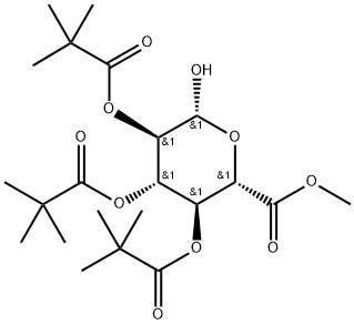 β-D-Glucopyranuronic acid, methyl ester, 2,3,4-tris(2,2-dimethylpropanoate) Struktur