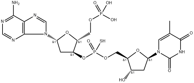 poly(deoxy(adenylic acid-thymidine 5'-O-phosporothioate)) Struktur