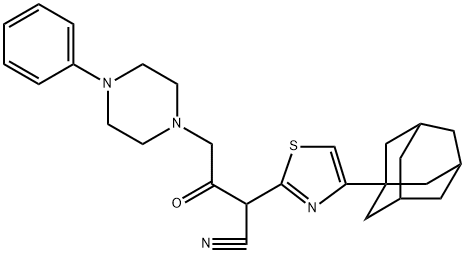 1-Piperazinebutanenitrile, β-oxo-4-phenyl-α-(4-tricyclo[3.3.1.13,7]dec-1-yl-2-thiazolyl)- Struktur