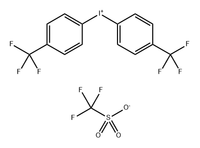 Iodonium, bis[4-(trifluoromethyl)phenyl]-, 1,1,1-trifluoromethanesulfonate (1:1) Structure