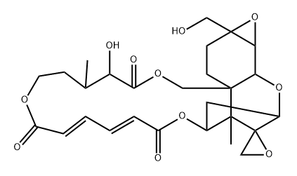 (9S,10S)-9β,10β-Epoxy-9,10-dihydro-16-hydroxyverrucarin A Struktur