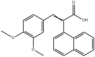 2-naphthyl-3-(3,4-dimethoxy)phenylpropenoic acid Struktur