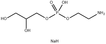 Phosphoric acid, mono(2-aminoethyl) mono(2,3-dihydroxypropyl) ester, monosodium salt (9CI) Struktur