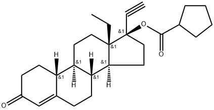 norgestrel 17-cyclopentanecarboxylate Struktur