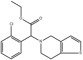 Thieno[3,2-c]pyridine-5(4H)-acetic acid, α-(2-chlorophenyl)-6,7-dihydro-, ethyl ester Struktur