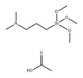 1-Propanamine, N,N-dimethyl-3-(trimethoxysilyl)-, acetate, homopolymer Struktur