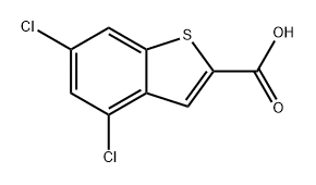 4,6-dichlorobenzo[b]thiophene-2-carboxylic acid Struktur