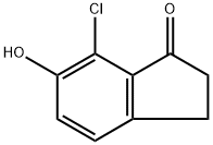 7-Chloro-6-hydroxy-2,3-dihydro-1H-inden-1-one Struktur