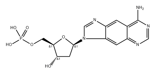 2'-deoxy-lin-benzoadenosine monophosphate Struktur