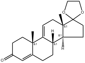 Androsta-4,9(11)-diene-3,17-dione, cyclic 17-(1,2-ethanediyl acetal) Struktur