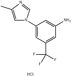 Benzenamine, 3-(4-methyl-1H-imidazol-1-yl)-5-(trifluoromethyl)-, hydrochloride (1:1)