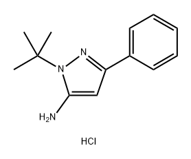 1H-Pyrazol-5-amine, 1-(1,1-dimethylethyl)-3-phenyl-, hydrochloride (1:1) Struktur