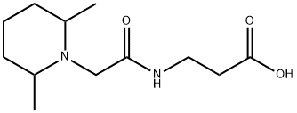 β-Alanine, N-[2-(2,6-dimethyl-1-piperidinyl)acetyl]- Struktur