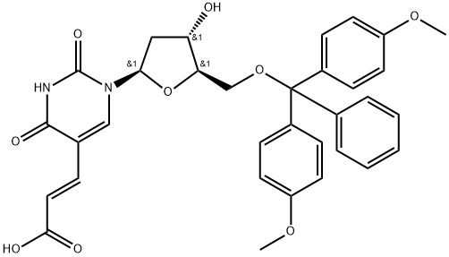 2-Propenoic acid, 3-[1-[5-O-[bis(4-methoxyphenyl)phenylmethyl]-2-deoxy-β-D-erythro-pentofuranosyl]-1,2,3,4-tetrahydro-2,4-dioxo-5-pyrimidinyl]-, (2E)-