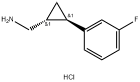 Cyclopropanemethanamine, 2-(3-fluorophenyl)-, hydrochloride (1:1), (1R,2R)-rel-(+)- Struktur