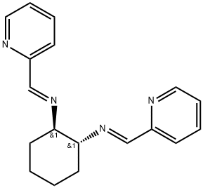 1,2-Cyclohexanediamine, N1,N2-bis(2-pyridinylmethylene)-, [N(E),N(E),1R,2R]- Struktur