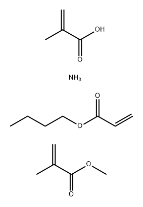 2-Propenoic acid, 2-methyl-, methyl ester, polymer with ammonium 2-methyl-2-propenoate and butyl 2-propenoate Struktur