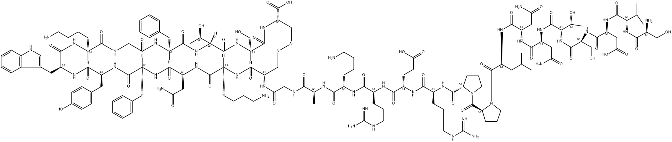 somatostatin 28, Tyr(7)-Gly(10)- Struktur