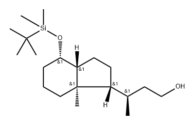 1H-Indene-1-propanol, 4-[[(1,1-dimethylethyl)dimethylsilyl]oxy]octahydro-γ,7a-dimethyl-, [1R-[1α(R*),3aβ,4α,7aα]]- (9CI) Struktur