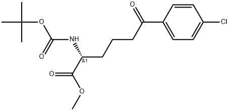 (R)-2-((tert-butoxycarbonyl)amino)-6-(4-chlorophenyl)-6-oxohexanoicacid Struktur