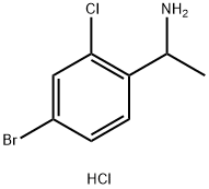 1-(4-Bromo-2-chlorophenyl)ethan-1-amine hydrochloride Struktur