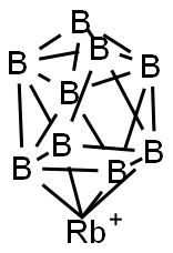 Rubidium closo-1-carbadecaborate Struktur