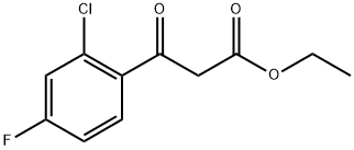 Benzenepropanoic acid, 2-chloro-4-fluoro-β-oxo-, ethyl ester Struktur