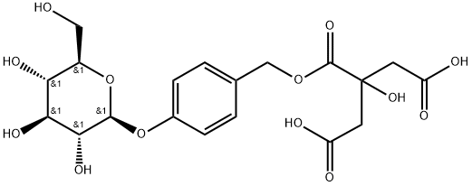 β-D-Glucopyranoside, 4-[[3-carboxy-2-(carboxymethyl)-2-hydroxy-1-oxopropoxy]methyl]phenyl Struktur