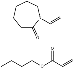 2-Propenoic acid, butyl ester, polymer with 1-ethenylhexahydro-2H-azepin-2-one Struktur