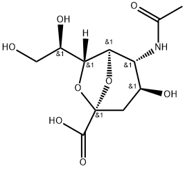 2,7-anhydro-N-acetylneuraminic acid Struktur