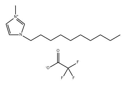 1H-Imidazolium, 3-decyl-1-methyl-, 2,2,2-trifluoroacetate (1:1) Struktur