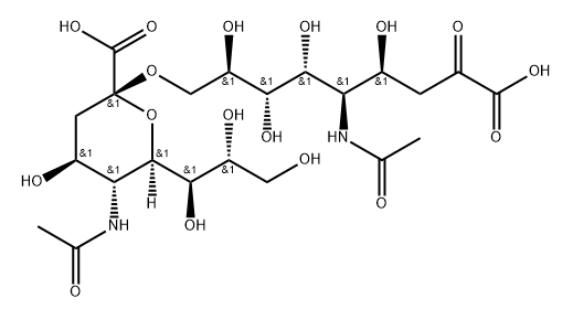 N-乙酰-9-O-(N-乙酰-Α-神經(jīng)氨糖基) - 神經(jīng)氨酸, 96425-77-3, 結(jié)構(gòu)式