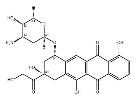 4-demethyl-6-deoxydoxorubicin Struktur