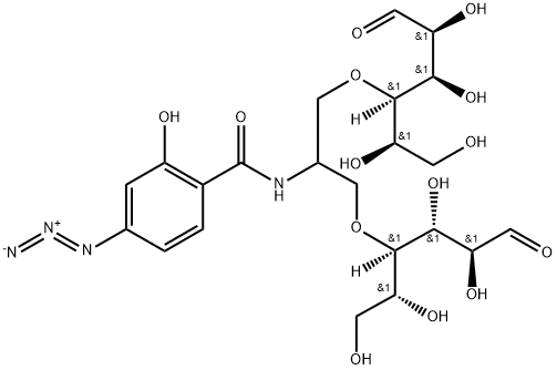 N-(4-azidosalicylamide)-1,2-bis(mannos-4'-yloxy)propyl-2-amine Struktur