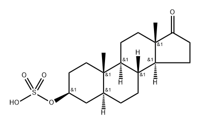 Androstan-17-one, 3-(sulfooxy)-, (3β,5α)- Struktur