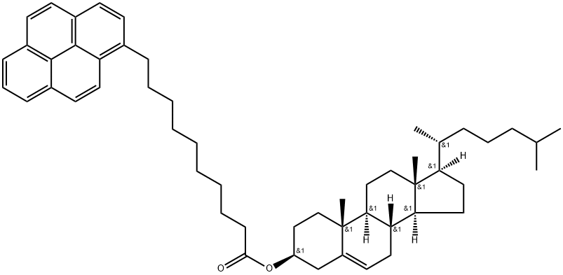 3-(10-pyrenedecanoyl)cholesterol Struktur