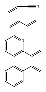 2-Propenenitrile, polymer with 1,3-butadiene, ethenylbenzene and 2-ethenylpyridine (9CI) (CA INDEX NAME) Struktur