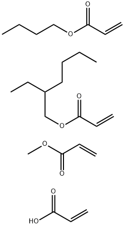 2-Propenoic acid, polymer with butyl 2-propenoate, 2-ethylhexyl 2-propenoate and methyl 2-propenoate Struktur